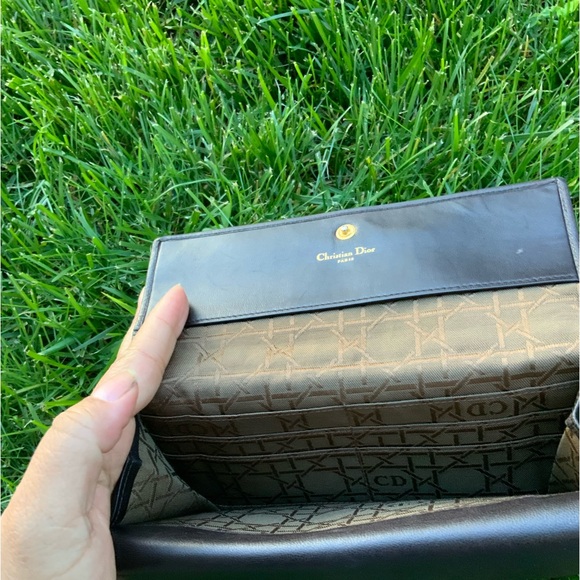 Christian Dior Vintage Cannage Long Wallet Black Leather Unisex. - Picture 13 of 16